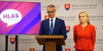 HLAS - SD: Richard Raši a Denisa Saková na tlačovej konferencii.