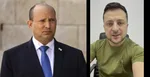 Na kombosnímke zľava Naftali Bennett a Volodymyr Zelenskyj.