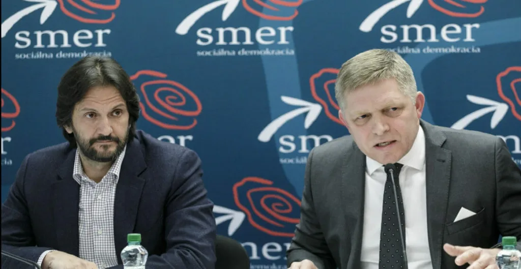 Robert Kaliňák a predseda strany Smer – SD Robert Fico.