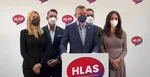 Peter Pellegrini a podpredsedovia strany Hlas-SD.