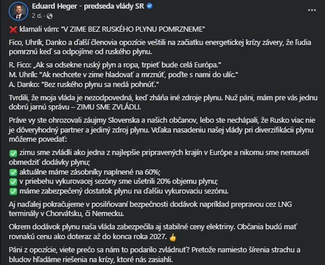 Heger sa pustil do opozície