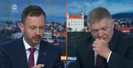 Zľava Eduard Heger a Robert Fico v diskusnej relácii Na telo.