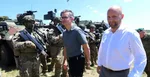 Sprava minister obrany SR Jaroslav Naď a minister obrany Slovinskej republiky Marjan Šarc v Centre výcviku Lešť 19. júla 2022.
