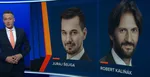 Zľava moderátor Michal Kovačič, Juraj Šeliga a Robert Kaliňák.
