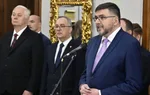 Na snímke vpravo predseda Združenia miest a obcí Slovenska (ZMOS) Jozef Božik