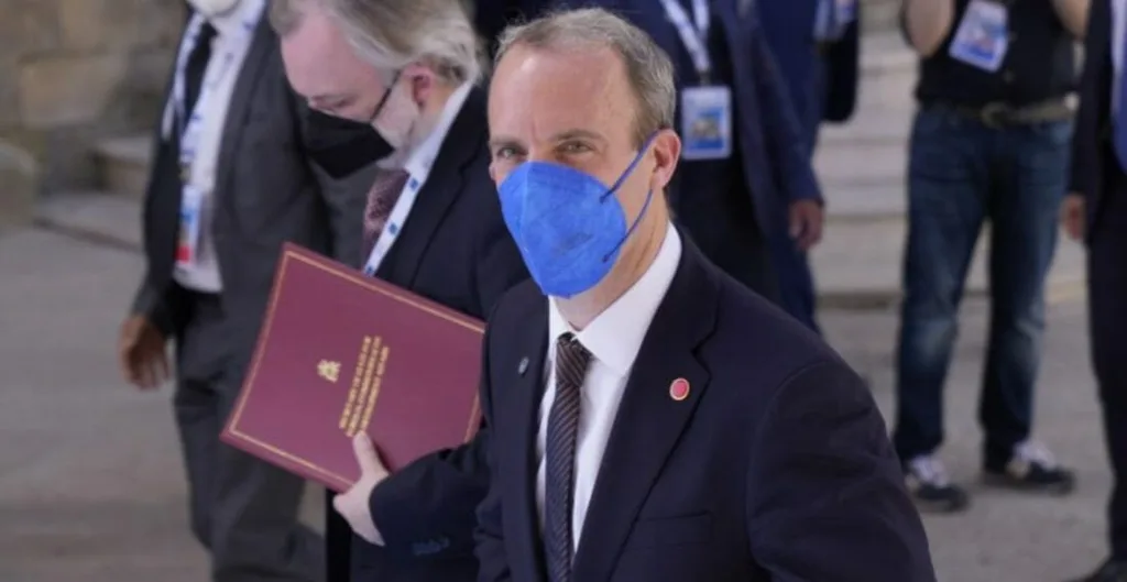 Britský minister zahraničných vecí Dominic Raab.