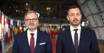Na videosnímke zľava Petr Fiala a Eduard Heger.