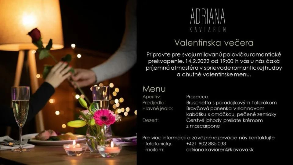 Read more about the article Valentín v kaviarni ADRIANA