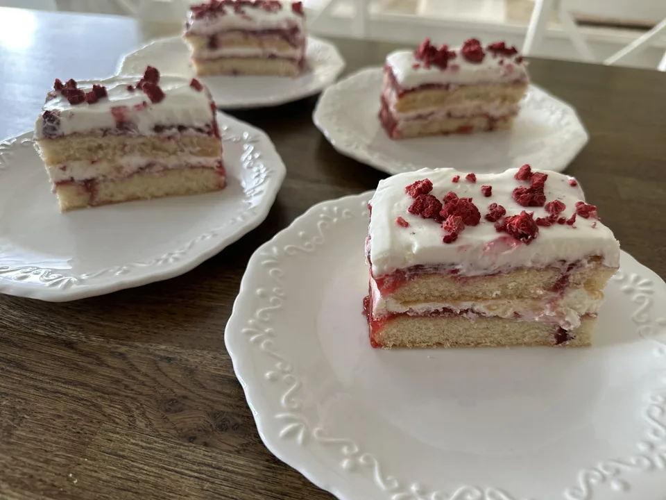 Read more about the article Tvarohovo – malinový nepečený koláč