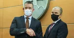 Zľava minister vnútra SR Roman Mikulec (OĽANO) a prezident Policajného zboru SR Peter Kovařík.