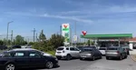 Pohľad na čerpaciu stanicu v maďarskej Rajke