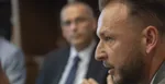 Vľavo generálny prokurátor SR Maroš Žilinka a v popredí vpravo Matúš Šutaj-Eštok (Hlas-SD).