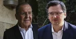Na kombosnímke zľava Sergej Lavrov a Dmytro Kuleba.