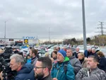 Účastníci autoprotestu, ktorý organizoval Smer-SD