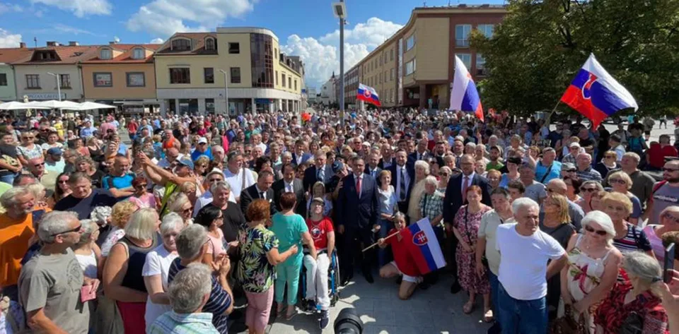 Read more about the article VIDEO Ostré slová Blahu počas osláv SNP: Heger, Korčok a Čaputová sú fašisti!