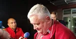Obvinený exprimátor Žiliny a bývalý šéf SNS Ján Slota po prepustení zo zadržania na slobodu v Pezinku 26. marca 2022.