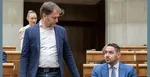 Na snímke poslanci NRSR vľavo Igor Matovič a vpravo György Gyimesi (obaja OĽANO).
