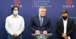 Robert Kaliňák, Robert Fico a Igor Melicher.
