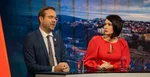 Zľava Marek Krajčí a Jana Bittó Cigániková v štúdiu TV Markíza.