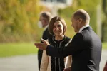 Sprava nemecký kancelár Olaf Scholz a moldavská prezidentka Maia Sanduová počas stretnutia v Berlíne 23. septmebra 2022.