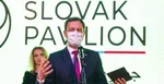 Premiér Eduard Heger (OĽaNO) počas slávnostnej prezentácie slovenského pavilónu na Svetovej výstave Expo Dubaj 2020 v Dubaji v piatok 15. októbra.