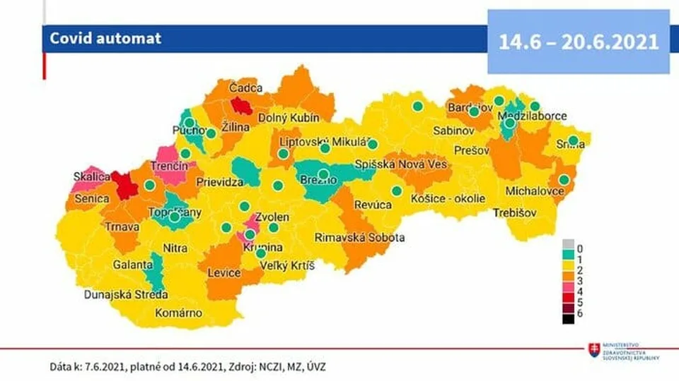 Read more about the article Pribúdajú zelené okresy: TAKTO vyzerá Slovensko podľa COVID automatu