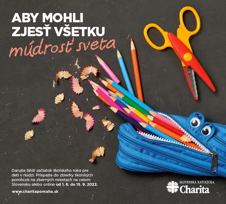Read more about the article Charita zbiera školské pomôcky pre deti z chudobných rodín