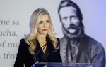 ministerka kultúry SR Martina Šimkovičová (nominantka SNS) počas príhovoru pri príležitosti Roka Ľudovíta Štúra