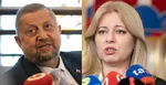Na kombosnímke zľava Štefan Harabin a Zuzana Čaputová.