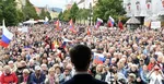 Protivládny protest na Hlavnej ulici v Košiciach 1. septembra 2021.