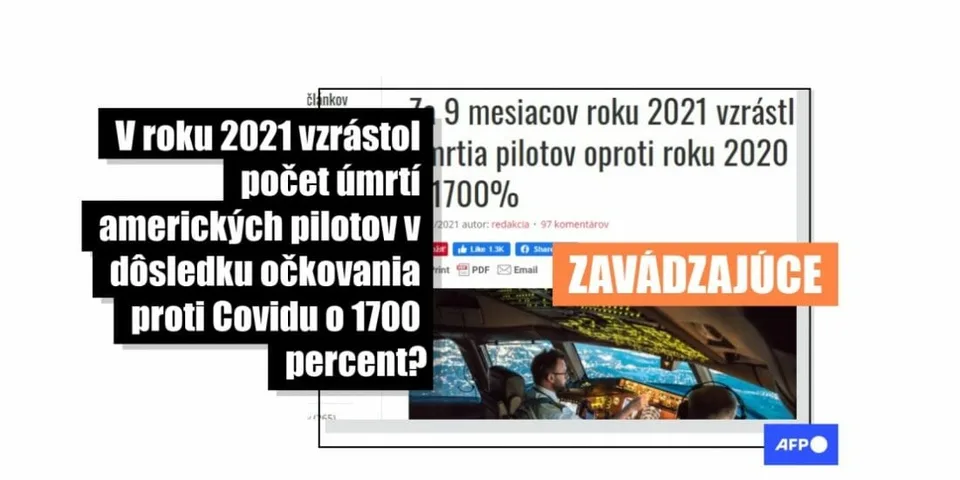Read more about the article Zomreli americkí piloti kvôli očkovaniu? Takáto je pravda!