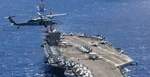 Na archívnej snímke z 26. júla 2018 lietadlová loď USS Carl Vinson.
