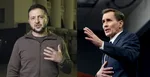 Na kombosnímke zľava Volodymyr Zelenskyj a John Kirby.