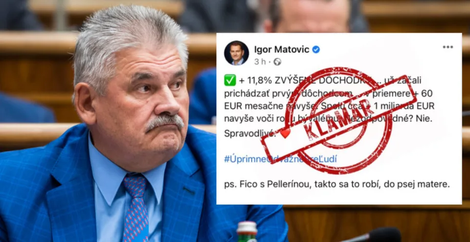 Read more about the article Richter reaguje na Matoviča, ktorý sa chváli zvýšením dôchodkov: Klamár zostane klamárom!