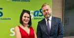 Jana Bittó Cigániková a Juraj Krúpa v centrále SaS.