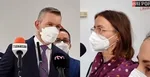 Na kombosnímke Peter Pellegrini a redaktorka Denník N Mária Benedikovičová.