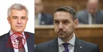 Na kombosnímke vľavo fotografia Ivana Korčoka, tak ako ju zverejnil poslanec OĽANO György Gyimesi (na snímke vpravo).