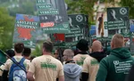 Sympatizanti malej politickej strany Tretia cesta, ktorá má podľa nemeckých tajných služieb úzke vzťahy s pravicovými extrémistami