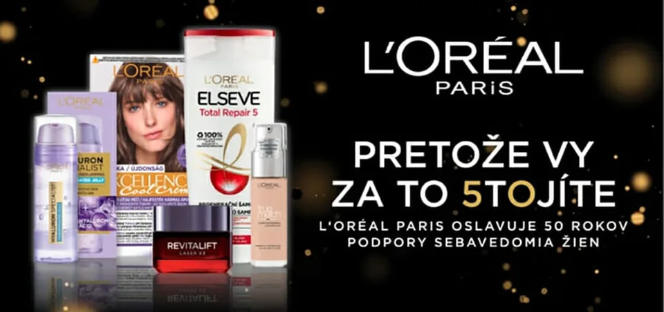 Read more about the article SÚŤAŽ Oslávte s L’Oréal Paris 50. výročie a vyhrajte balíček kvalitnej kozmetiky