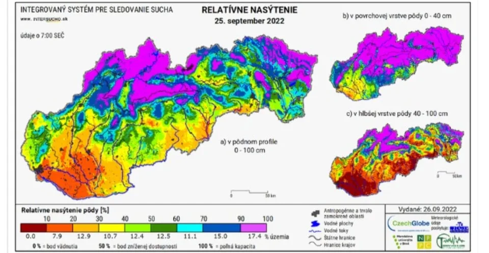 Read more about the article Dobrá správa od meteorológov: Riziko  sucha aktuálne nehrozí! Výnimkou je jedna lokalita