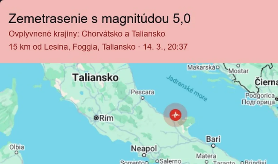 Read more about the article Zemetrasenie s magnitúdou 4,7 zasiahlo juh Talianska