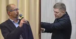 Na kombosnímke zľava Peter Kremský a Robert Fico.