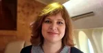Veronika Remišová na palube lietadla.