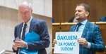 Na kombosnímke zľava Karol Hirman a Igor Matovič.