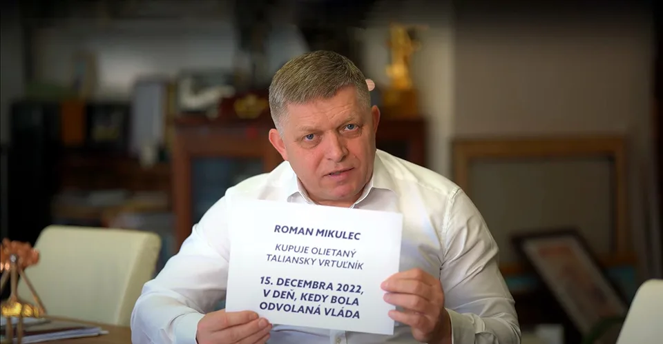 Read more about the article VIDEO Fico: Mikulcov nákup predraženého vrtuľníka smrdí korupciou ako olomoucké syrečky!