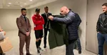 Jaroslav Naď počas stretnutia so Slovákmi hrajúcimi v NHL.