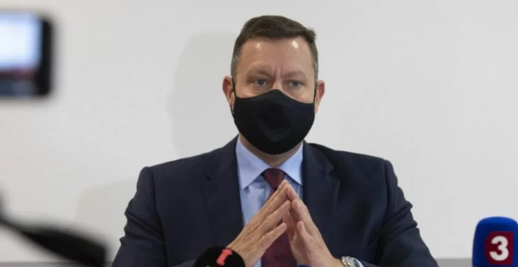 Daniel Lipšic počas brífingu na Úrade špeciálnej prokuratúry GR SR 7. septembra 2021 v Pezinku.