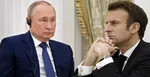 Vladimír Putin a Emmanuel Macron.