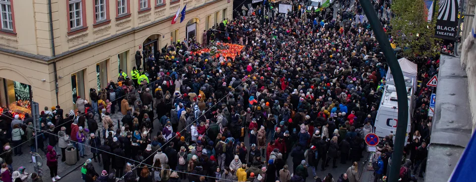 Read more about the article Výročie Nežnej revolúcie v Prahe: Protesty a politické napätie