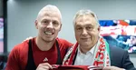 Zľava Balázs Dzsudzsák a Viktor Orbán.
